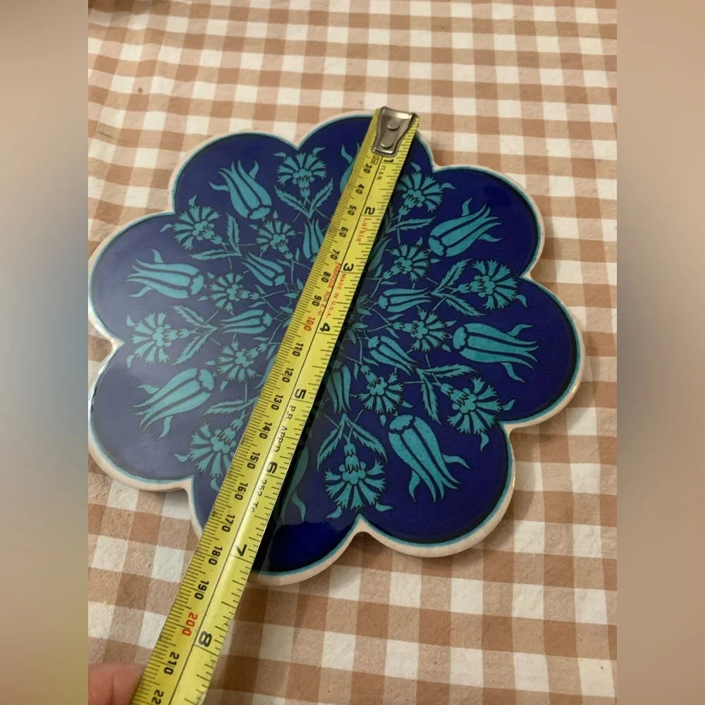 Blue Floral Pattern Coasters - Picture 3 of 3